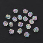 Plated Irregular Lantern Acrylic Beads 13mm Transparent AB Colored 20pcs 3
