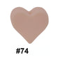 Colorful Pastel Mix Heart 14mm Silicone Beads Solid Color Matte Finish 50pcs 32