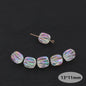 Plated Irregular Lantern Acrylic Beads 13mm Transparent AB Colored 20pcs 2