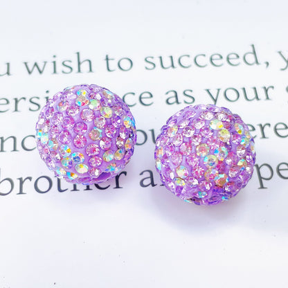 Colored Clay Ball Rhinestone Beads 16mm Glass Glaze 20pcs 10