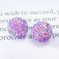 Colored Clay Ball Rhinestone Beads 16mm Glass Glaze 20pcs 10