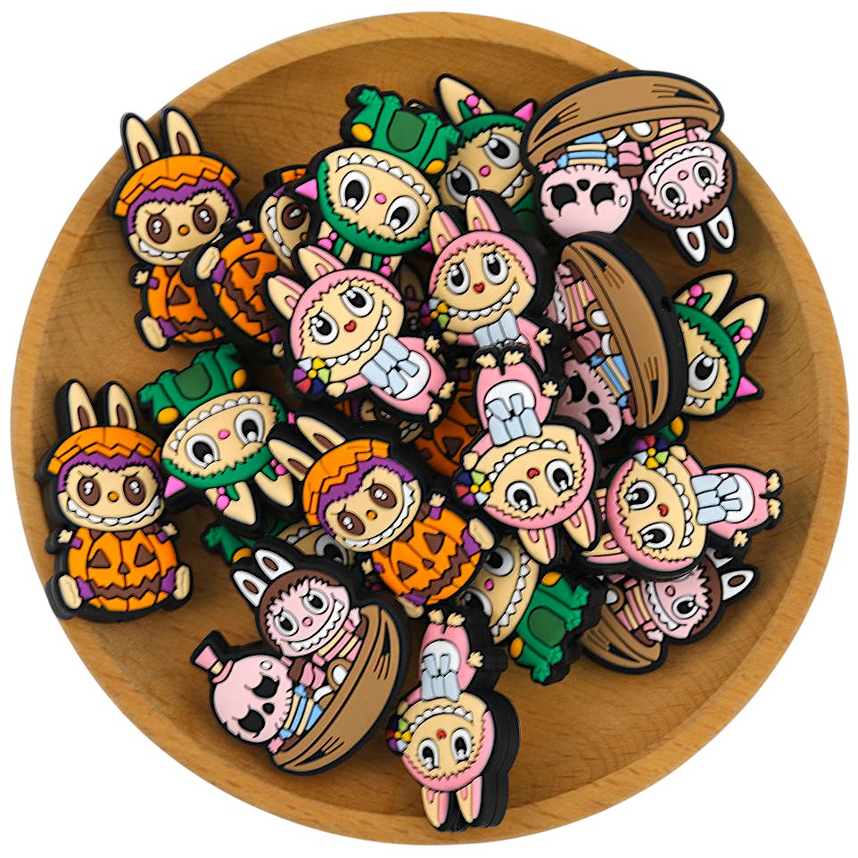 Silicone Focal Beads Labub Family Boat Companions 20pcs 6