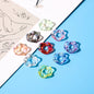 Acrylic Wavy Spacer Beads 16mm Multi Colored 100pcs