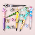 Silicone 3D Focal Beads Koala Head Multi Color Pastel Shades 20pcs 5