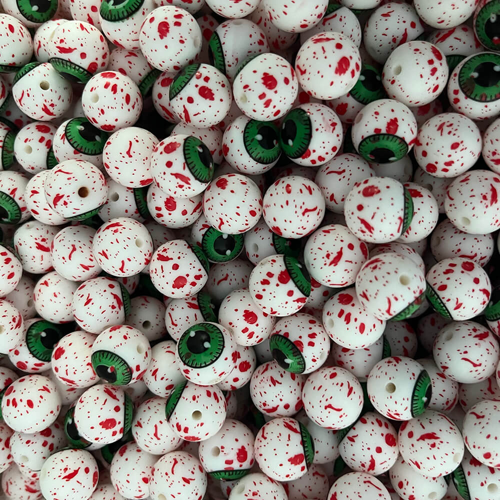 23 Halloween Printed Silicone Beads