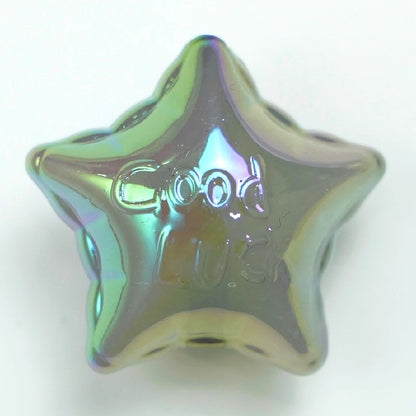 UV Finish Jelly Five-Pointed Star Acrylic Beads 25x16mm 50pcs 12