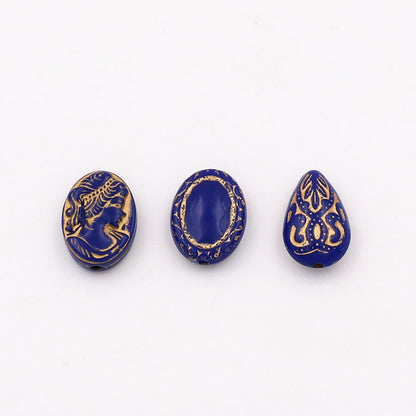 Gilded Beauty Avatar Acrylic Beads 18mm Artistic Vintage 30pcs 3
