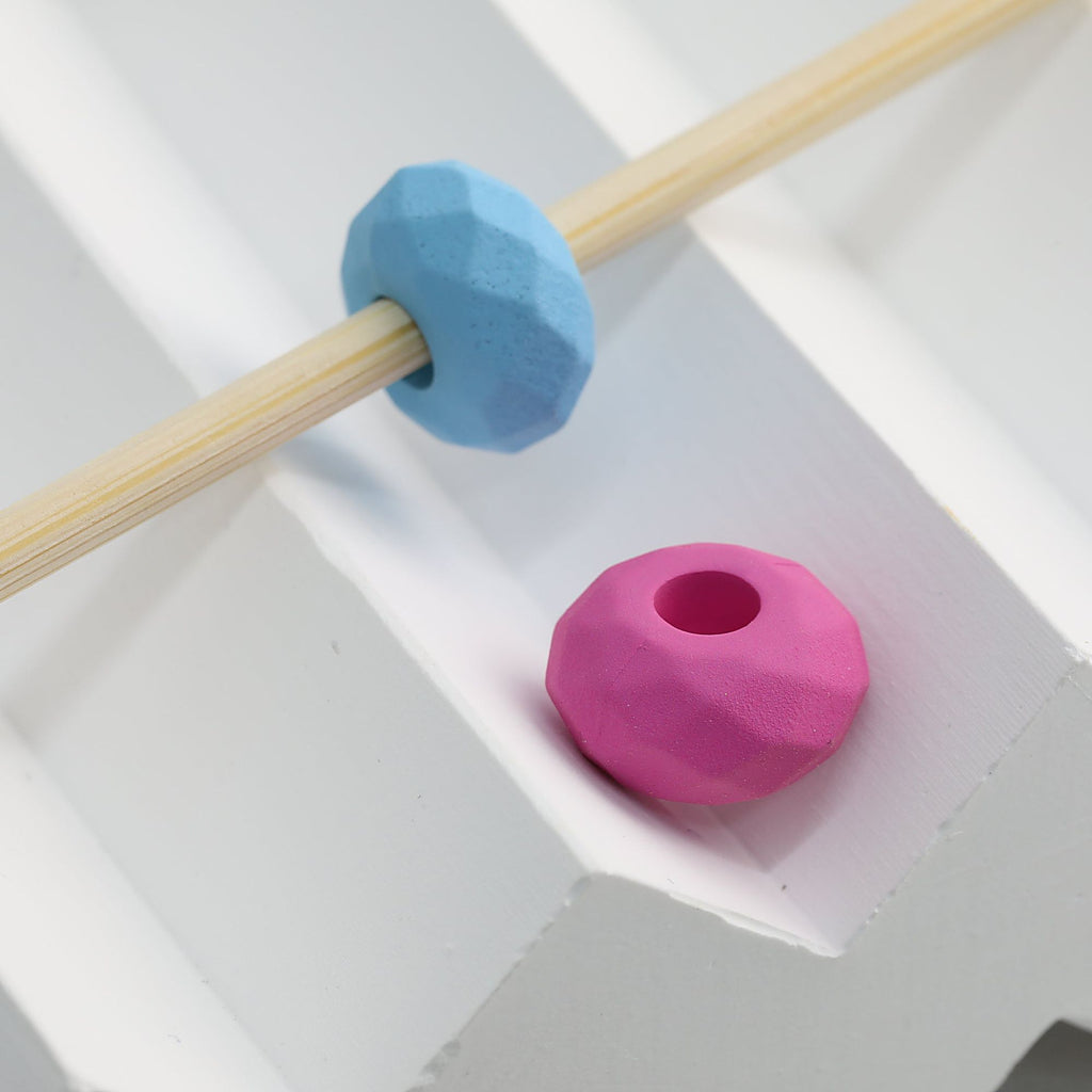 Acrylic Faceted Spacer Beads 14mm Rubberized Finish 40pcs