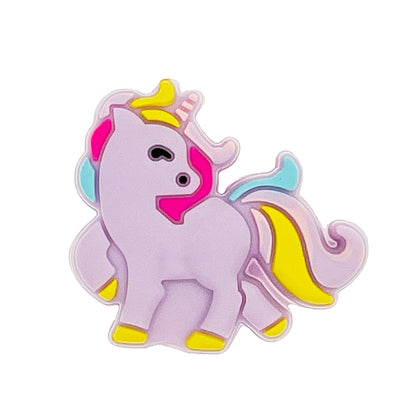 Silicone Focal Beads Unicorn Pastel Colors Set of 20pcs 3