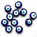 Handmade Flat Evil Eye Glass Beads 12mm 15mm 20mm Polished Blue 50pcs 5