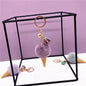 Ice Cream Pom Pom Keychain Faux Fur Pastel Colors 8