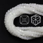 Square Glass Beads 4mm Transparent Clear Cube 100pcs 23
