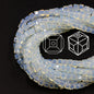 Square Glass Beads 4mm Transparent Clear Cube 100pcs 24