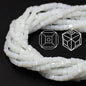 Square Glass Beads 4mm Transparent Clear Cube 100pcs 25