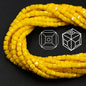 Square Glass Beads 4mm Transparent Clear Cube 100pcs 31