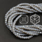 Square Glass Beads 4mm Transparent Clear Cube 100pcs 29