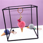 Ice Cream Pom Pom Keychain Faux Fur Pastel Colors 7