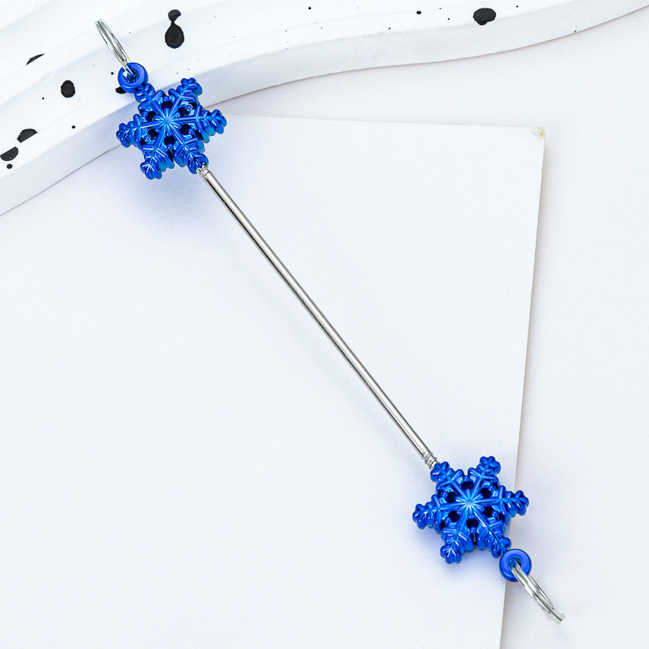 Beadable Blank Bars Christmas Snowflake-shaped