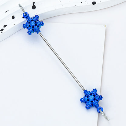 Beadable Blank Bars Christmas Snowflake-shaped