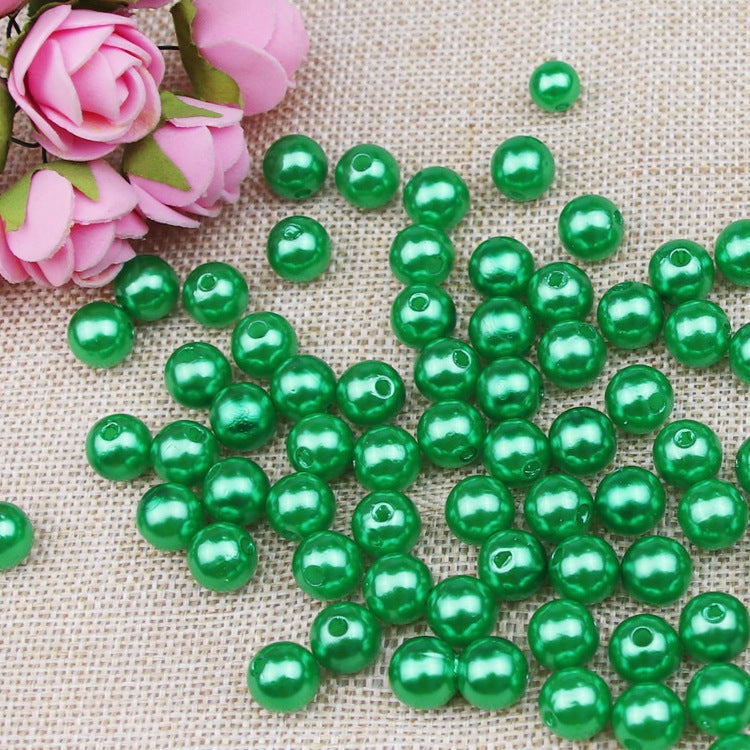 Round Faux Pearl ABS Plastic Beads Wholesale, Colorful Shiny Craft Colors, 6mm