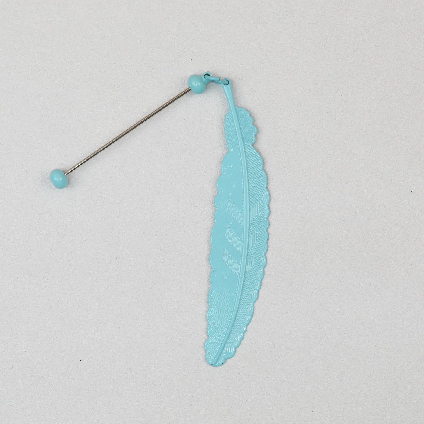 Beadable Feather Bookmarks Metal Colorful Detailed 13g