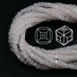 Square Glass Beads 4mm Transparent Clear Cube 100pcs 34