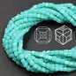 Square Glass Beads 4mm Transparent Clear Cube 100pcs 37