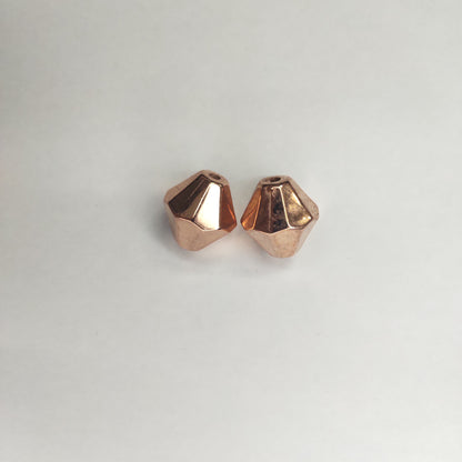 Rhombus CCB Plastic Acrylic Beads 17mm Polished Copper 100pcs