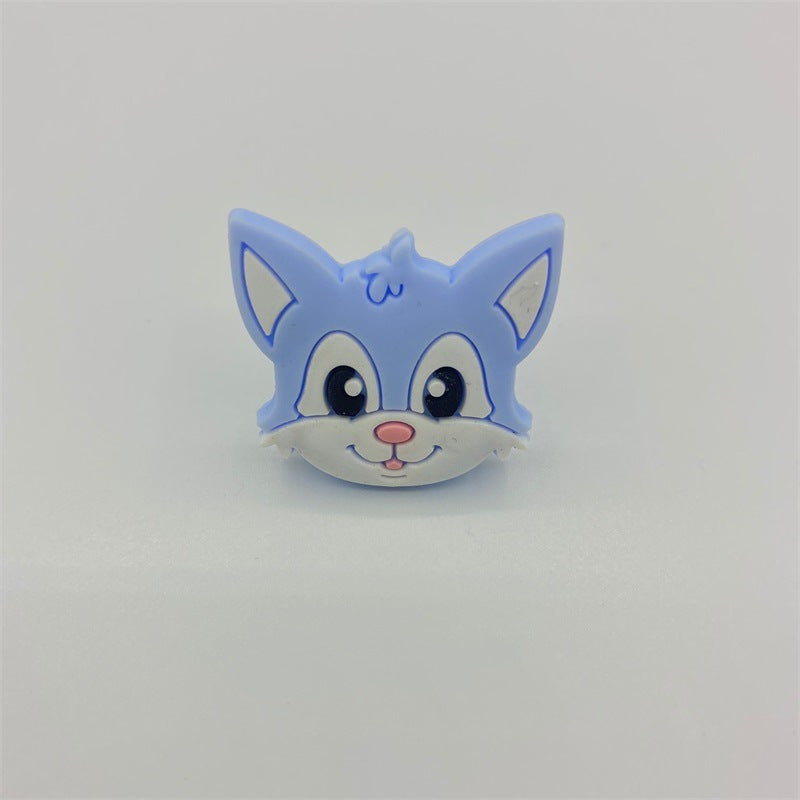Silicone Focal Beads Cartoon Fox Friendly Faces 20pcs 7