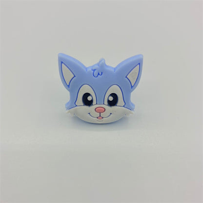 Silicone Focal Beads Cartoon Fox Friendly Faces 20pcs 7