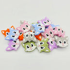 Silicone Focal Beads Cartoon Fox Friendly Faces 20pcs 3