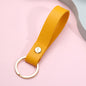 Leather Wristlet Keychain Loop Design with Gold Tone Hardware 13