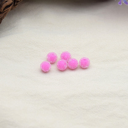 Jelly Sense Resin Beads 8mm Translucent Frosted Colorful 20pcs 8