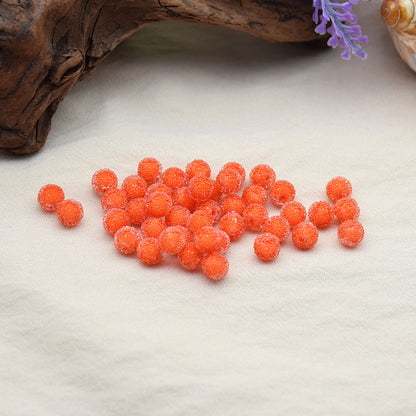 Jelly Sense Resin Beads 8mm Translucent Frosted Colorful 20pcs 18