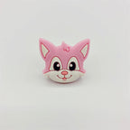 Silicone Focal Beads Cartoon Fox Friendly Faces 20pcs 5