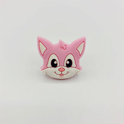 Silicone Focal Beads Cartoon Fox Friendly Faces 20pcs 5