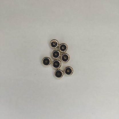 Smooth Spacer Acrylic Beads 8mm Polished White and Gold 200pcs 5
