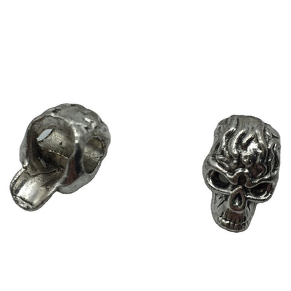Skull Metal Beads 13mm Wrinkled Head Large Hole Zinc Alloy 100pcs 3