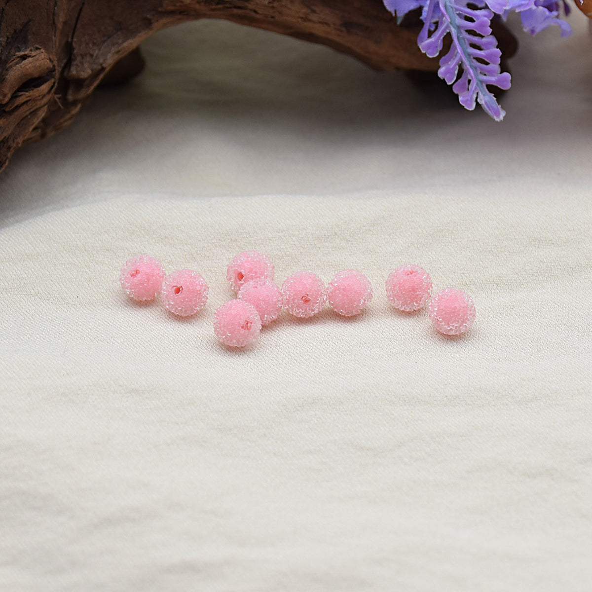 Jelly Sense Resin Beads 8mm Translucent Frosted Colorful 20pcs 3