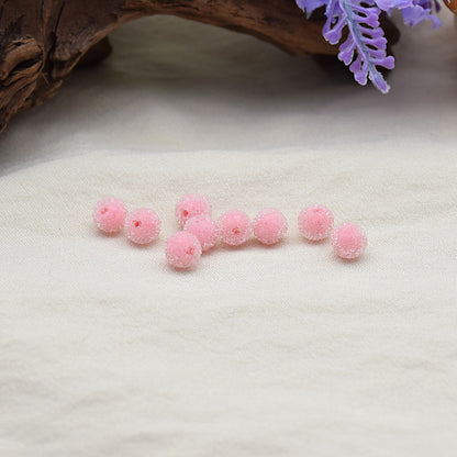 Jelly Sense Resin Beads 8mm Translucent Frosted Colorful 20pcs 3