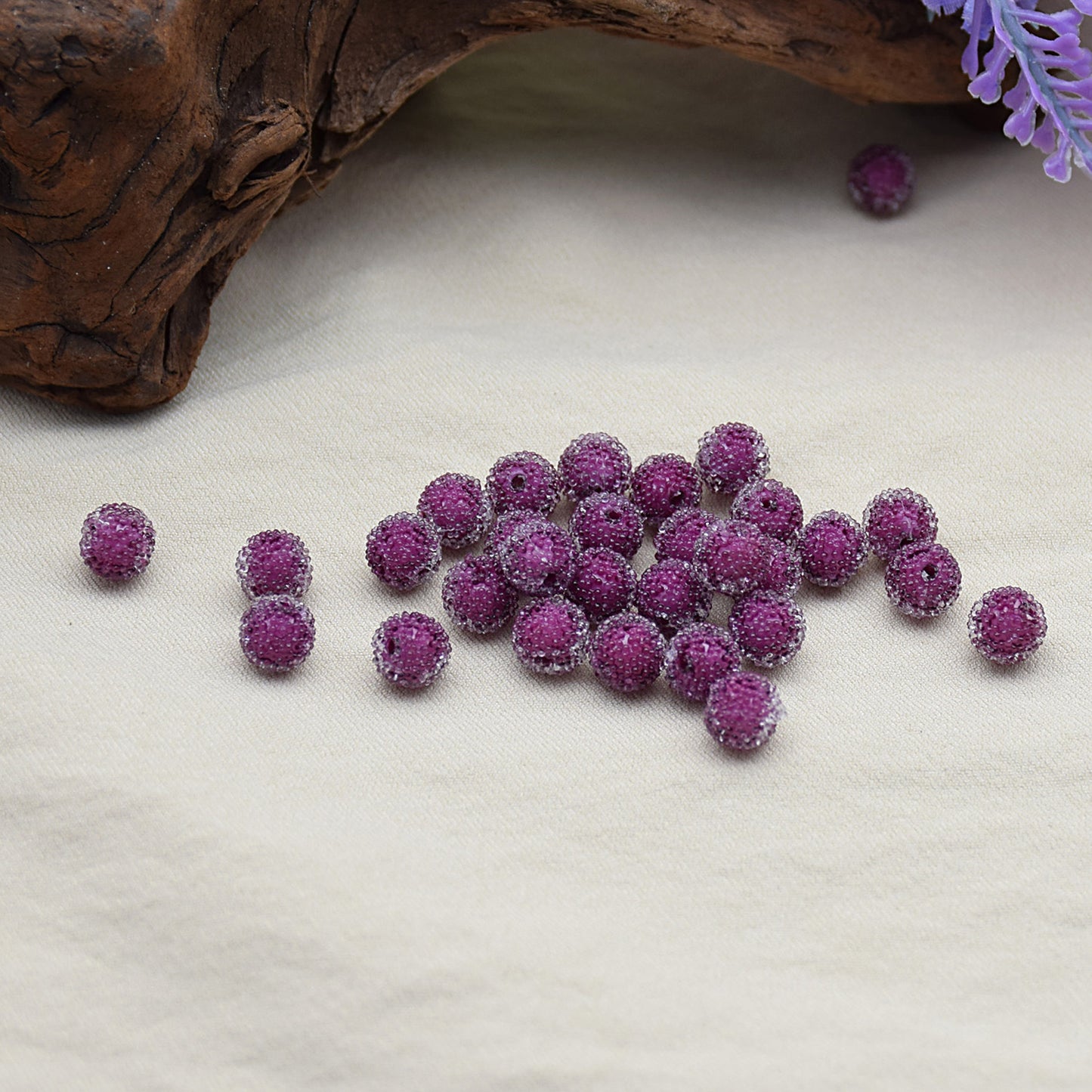 Jelly Sense Resin Beads 8mm Translucent Frosted Colorful 20pcs 7