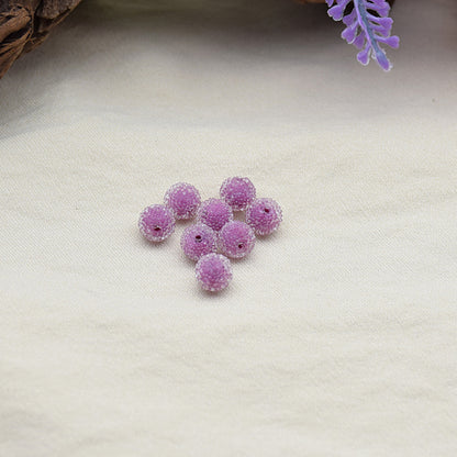 Jelly Sense Resin Beads 8mm Translucent Frosted Colorful 20pcs 10