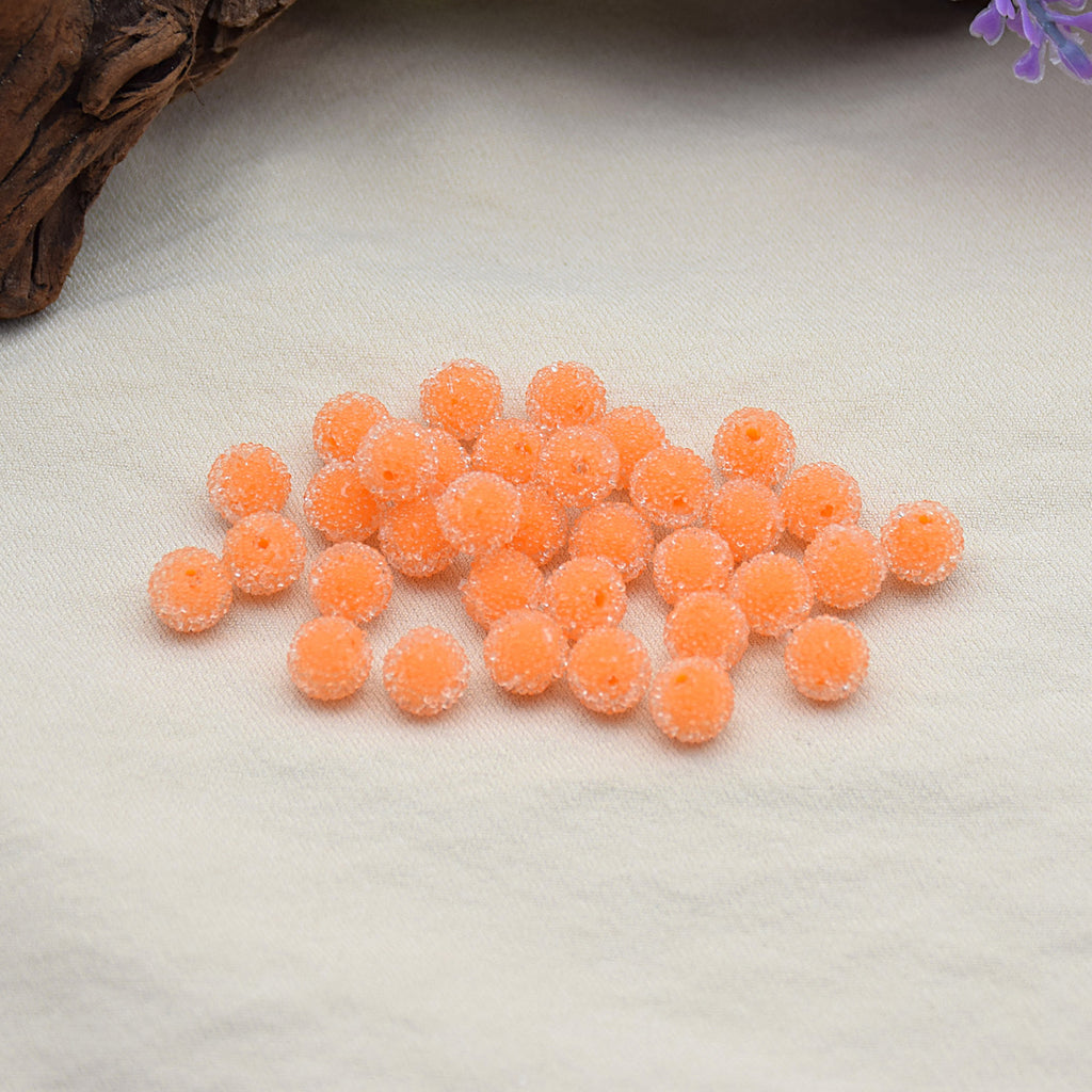 Jelly Sense Resin Beads 8mm Translucent Frosted Colorful 20pcs 11