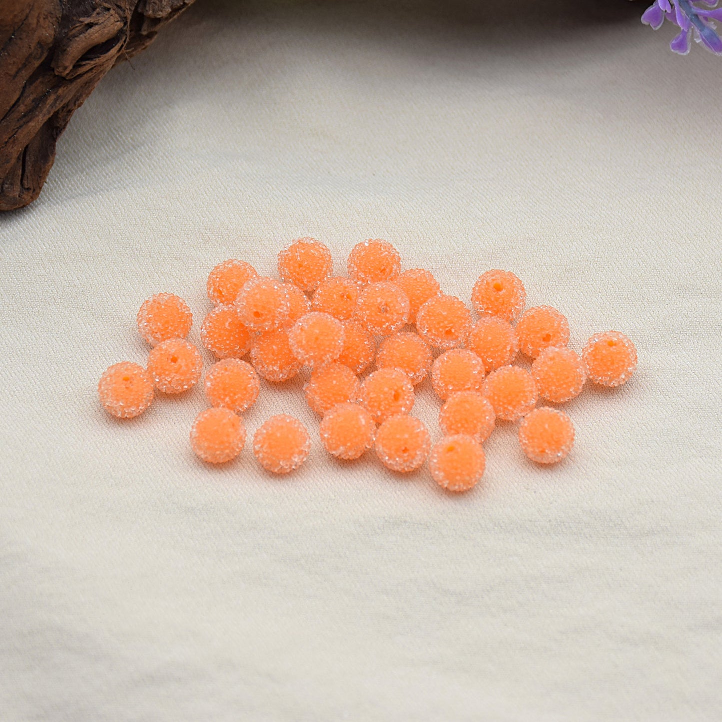Jelly Sense Resin Beads 8mm Translucent Frosted Colorful 20pcs 11