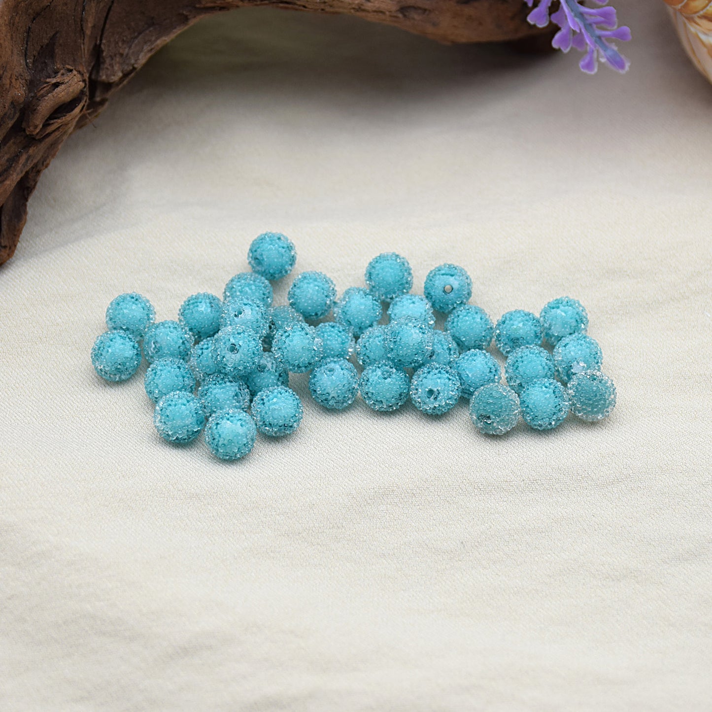 Jelly Sense Resin Beads 8mm Translucent Frosted Colorful 20pcs 16