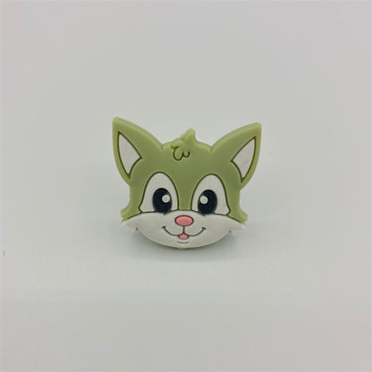 Silicone Focal Beads Cartoon Fox Friendly Faces 20pcs 6