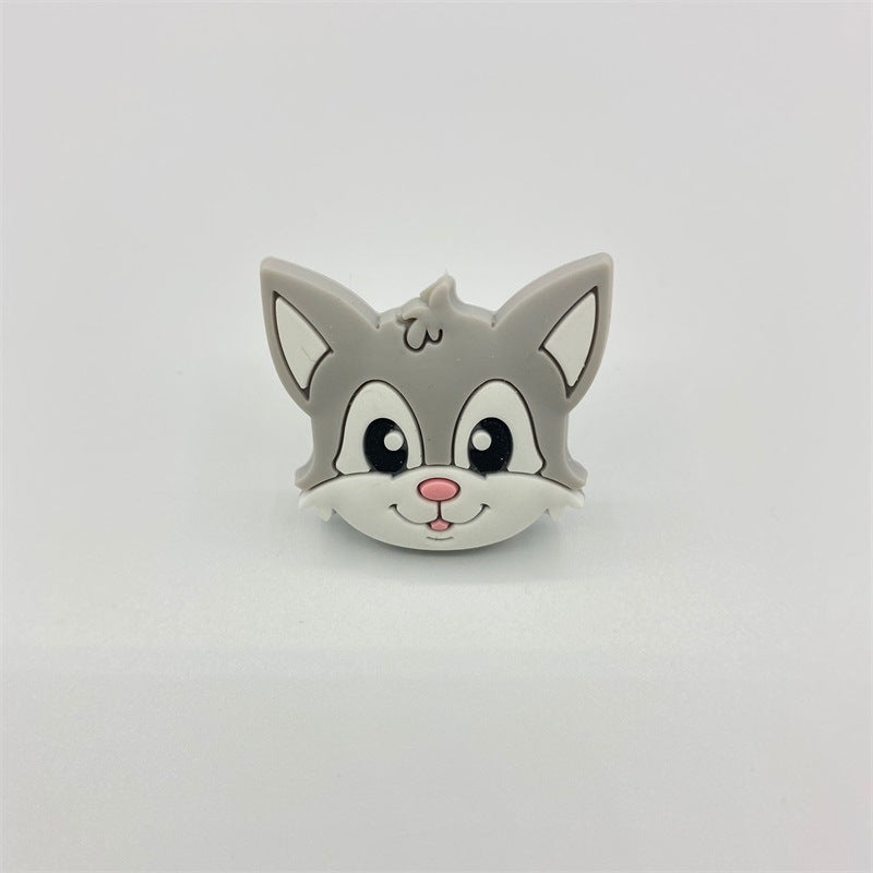 Silicone Focal Beads Cartoon Fox Friendly Faces 20pcs 9