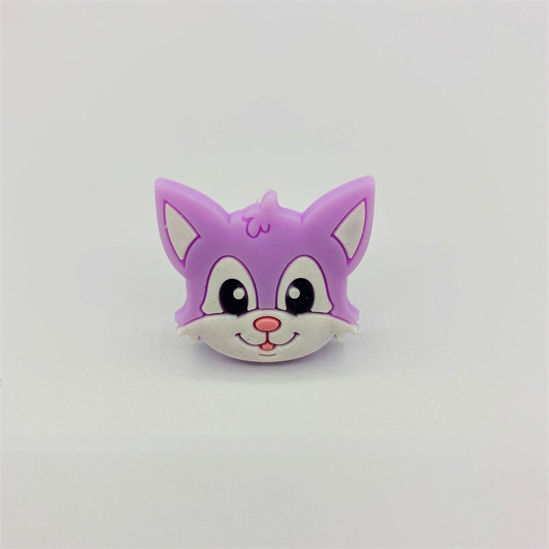 Silicone Focal Beads Cartoon Fox Friendly Faces 20pcs 4