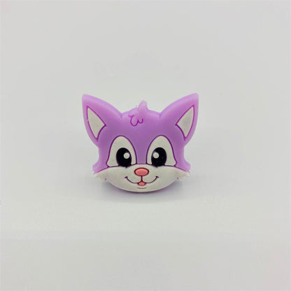 Silicone Focal Beads Cartoon Fox Friendly Faces 20pcs 4