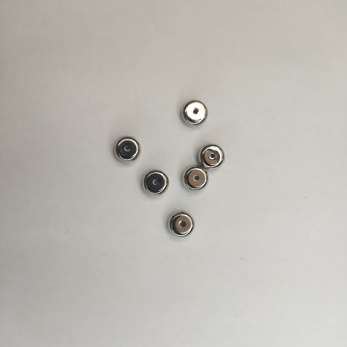 Smooth Spacer Acrylic Beads 8mm Polished White and Gold 200pcs